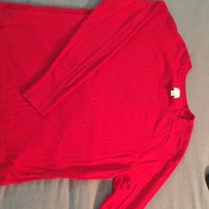 red, knit sweater NWOT